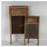 Two washboards, 9" × 18" Colonial Junior and 12"