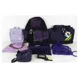 Group of purple bags, includes Eastsport, No