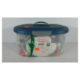 Sterilite Show Offs case full of craft paints and