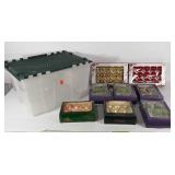 Glass Christmas ornaments with tote