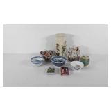 Asian decor and kitchenware, bowls, Buddah