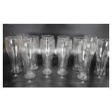 Set of 12 beer glasses, 8" tall