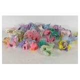 My Little Pony horse toys and tote with damaged