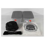 Harley-Davidson leather skull cap, bedazzled