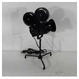 Adjustable reel movie camera lamp, 14" tall