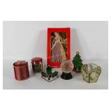 Christmas holiday decor, snowglobe,