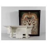 Wall art, early painted gingerbread shelf 17x8