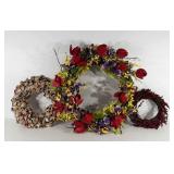 Seasonal wreaths, 24" spring floral wreath, 12"