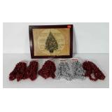 Holiday decor, includes serving tray and six