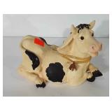 Cow coin bank, 10.5"