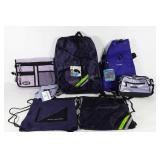 Purple bags, includes mostly Eastsport, also