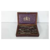 Brass drafting compass set