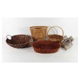 Baskets, one with Traditions tag, two with wire