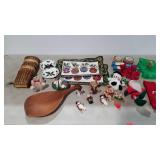 Mixed group, holiday decorations, large  wooden
