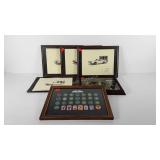 Wall art, Girl Scouting patches and pins, plus