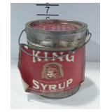 Kings syrup tin, label is loose