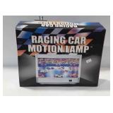 Racing car motion lamp, works but needs