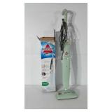 Bissell steam mop with box, powers on