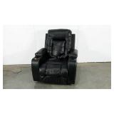 Electronic leather look reclining chair, works,