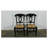 Two rush seat chairs