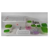 Kitchenwares, poly refrigerator dishes, ice