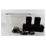 Electronics, KLH speakers, outlet timer, cables,