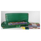 Christmas wrapping paper and tissue paper, with