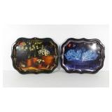 Ian Logan English toleware trays, 22" × 17"