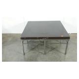 Center room coffee table, 38 x 38, edge wear as