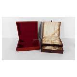 Two flatware chests, condition as shown