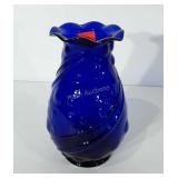Glassware, cobalt blue vase, 10"