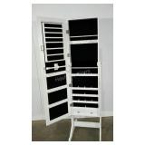 Mirrored jewelry cabinet, 62" , has been repaired