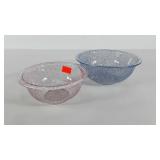 Pyrex splatter nesting bowls, 1 and 1.5 liter
