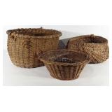 Baskets, one 15" buttocks basket, 18" lopsided