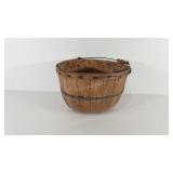 14" apple basket with handle, some damage to