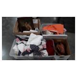Skid lot, bedspreads, cowboy boots, glassware,