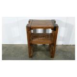 Rustic pine wood stand, 23.5 x 17 x 32