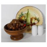 Home decor, includes decorative plate, wooden