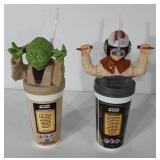 Two Star Wars cups, Yoda and Anakin