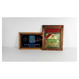 Framed Advertising signed, Leroux Schnapps mirror