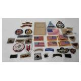 Military patches, thread, and basic field manual