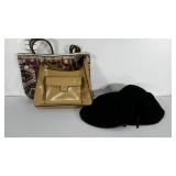 Two hats and two bags, includes beret, wide