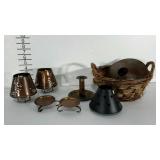 Group of primitive, country craft candle