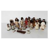 Native American dolls and figurines, 15 total,