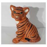 Ceramic tiger statue, 15"