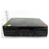 JVC double cassette deck, TD-W318, powers on