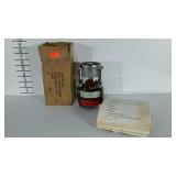 Gasoline burner stove, army issue, in box with