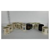 Collection of personalized military mugs