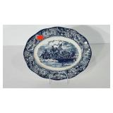 Liberty Blue Staffordshire platter, Washington