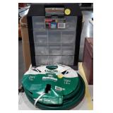 2pc lot, small hardware organizer and 25ft Water